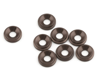 1UP Racing 3mm LowPro Countersunk Washers (Gunmetal) (8)