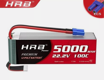 HRB 22.2V 6S 5000mAh LiPo Battery EC5