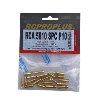 RCPROPLUS 5mm Bullet Connector - 10 Sets (10-12AWG) - HeliDirect