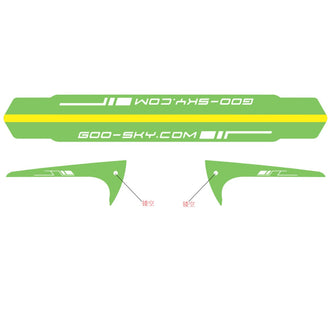 Goosky S2 Tail Boom and Fin Sticker - Green (3 sets) - HeliDirect