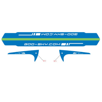 Goosky S2 Tail Boom and Fin Sticker - Blue (3 sets) - HeliDirect