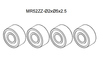 Goosky RS4 MR52ZZ Bearing Set- NMB - HeliDirect