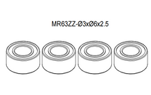 Goosky S2/RS4 MR63ZZ Bearing Set - NMB - HeliDirect