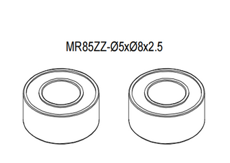 Goosky RS4 MR85ZZ Bearing Set - HeliDirect