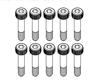 Goosky S2/RS4 Screw Set M2x10mm-L4 - HeliDirect