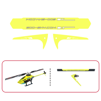 Goosky S2 Tail Boom and Fin Sticker - Yellow (3 sets) - HeliDirect