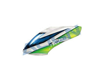 Align T-Rex 550X White/Green Fiberglass Painted Canopy - HeliDirect