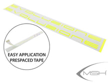 Protos Pre-spaced Stickers EVO - Yellow - HeliDirect